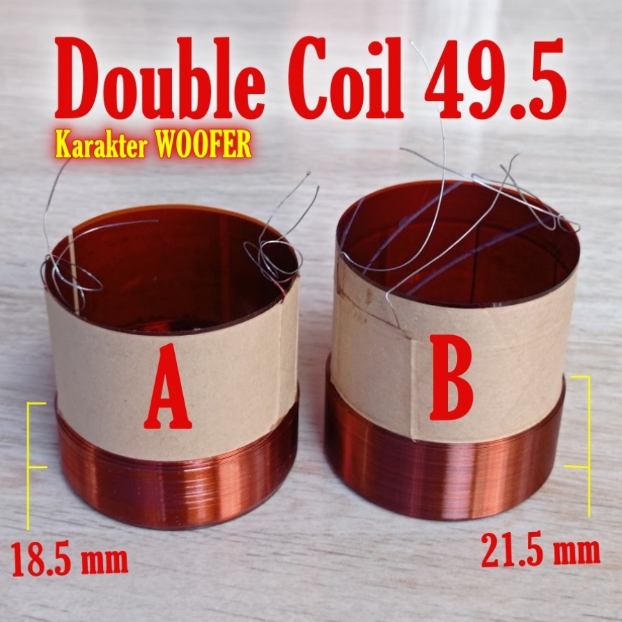 Spul speaker Double Coil diameter 49.5 spool spiker 6 8 10 12 15 inc
