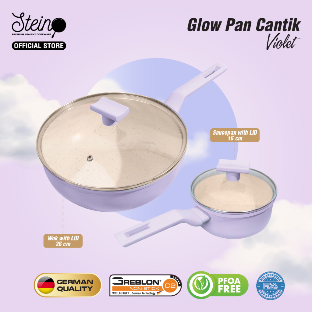 STEIN Paket Cantik Glowpan Panci Set German Quality Anti Lengket