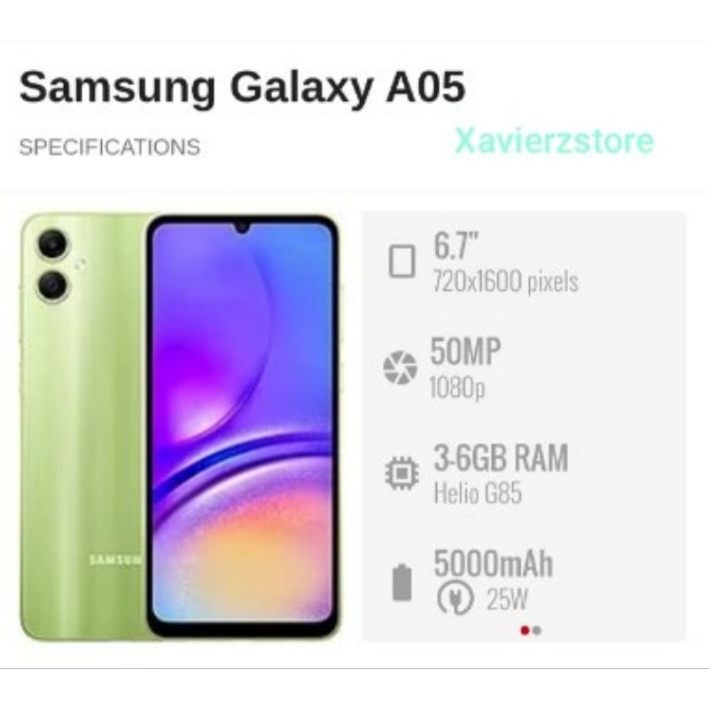 [PROMO] HP SAMSUNG A05 / samsung a05 Ram 4/64GB & 6+128G3