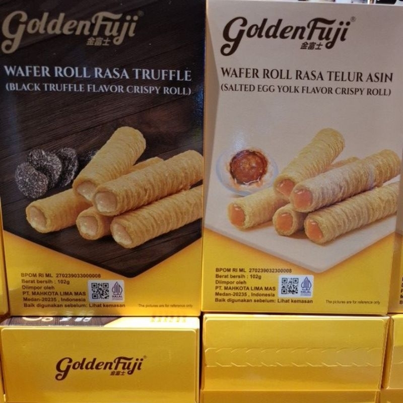 

Golden Fuji Wafer roll rasa Truffle / Telur asin 102gr