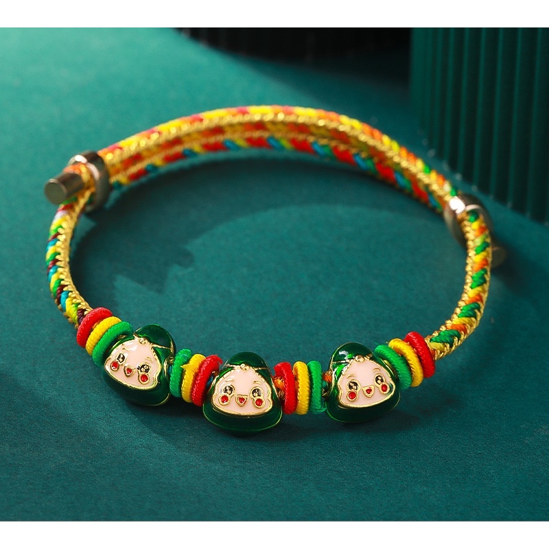 INDH [SPRINTT] GT019 Gelang Perahu Naga Tali Warna Warni Bakcang Zongzi Lucu Premium Souvenir Gelang