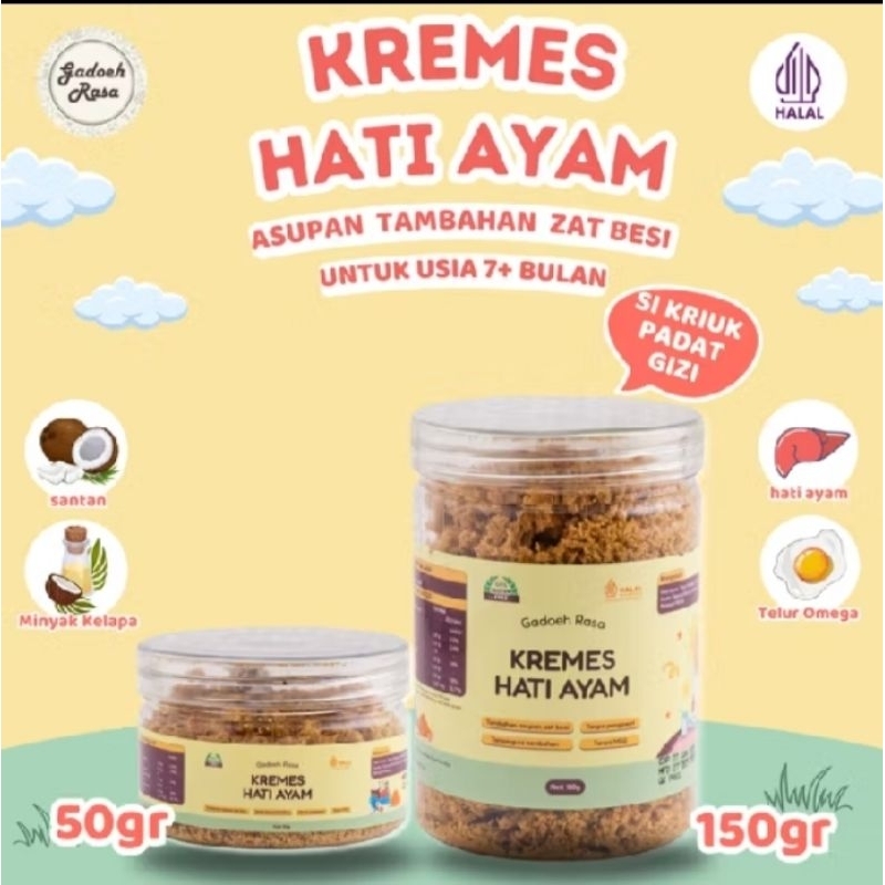 

kremes hati ayam gadoeh rasa untuk mpsi 7m+