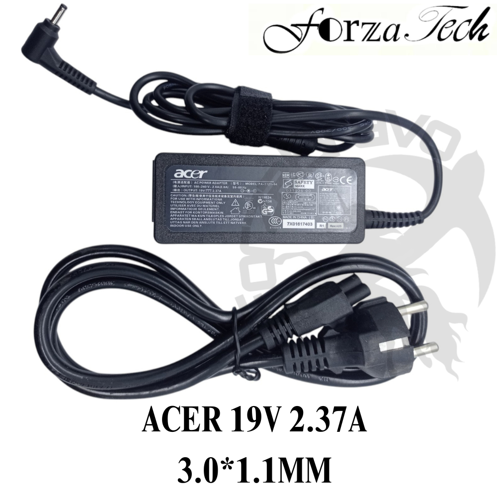 Adaptor Charger Casan Acer TravelMate B3 TMB311-31 TMB311R-31 TMB311R-32 19V 2.37A 3.0*1.0MM ORIGINA