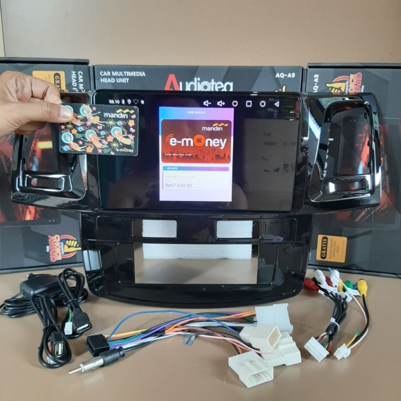 HEAD UNIT ANDROID FORTUNER 2005 - 2015 ANDROID AUDIOTEQ NFC RAM 2/64 GB ANDROID 9 INCH FORTUNER AUDI