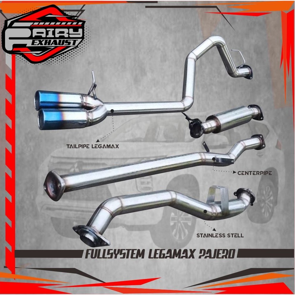 FULLSYSTEM KNALPOT MOBIL HKS LEGAMAX ALL NEW PAJERO SPORT- PAJERO EXCEED-PAJERO DAKAR