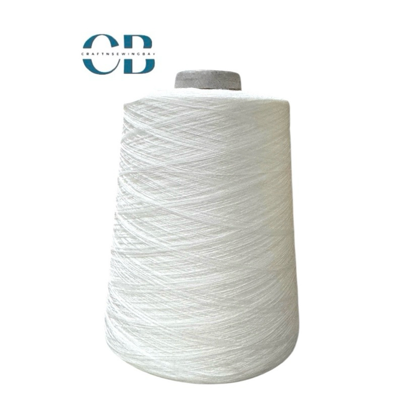 Benang Katun Putih Jumbo 550gr – Benang Rajut / Jahit / Tenun