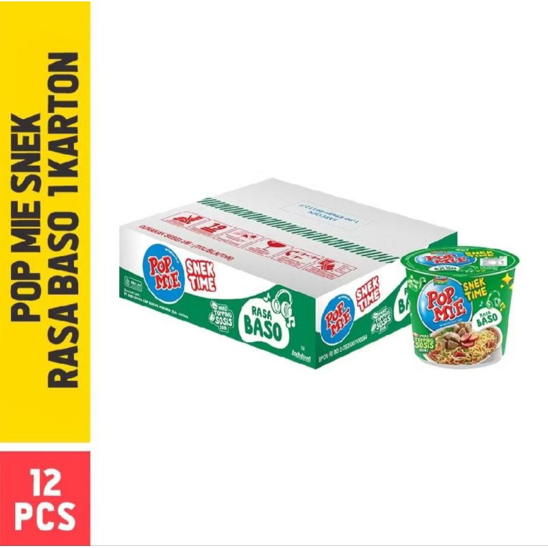 

Pop Mie Mini Kuah Rasa Baso Snek Time isi 12pcs