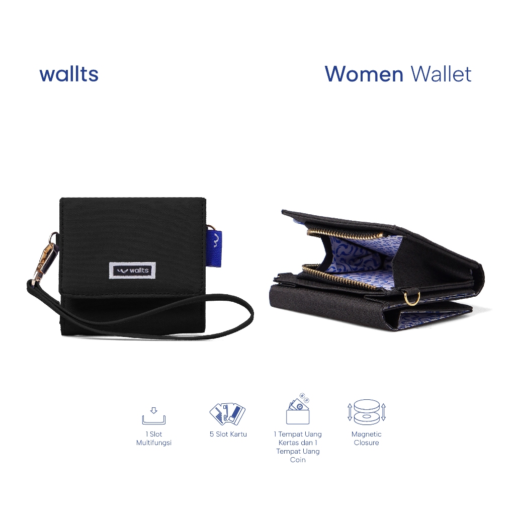 Wallts Abel - Dompet Wanita Dompet Koin Wanita Dompet Kanvas Mini Kecil