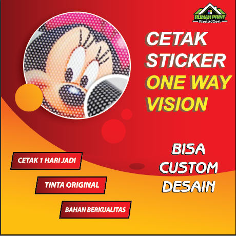 Cetak Print Stiker One Way Vision