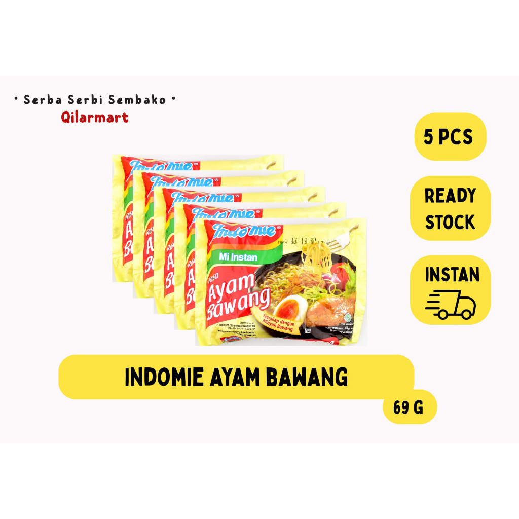 

INDOMIE AYAM BAWANG MI INSTAN KUAH 69G-5 PCS