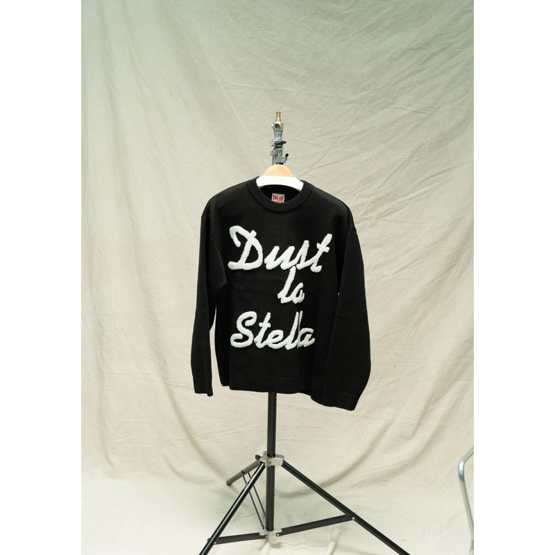 SIGNATURE KNIT LONG DUST LA STELLA BLACK