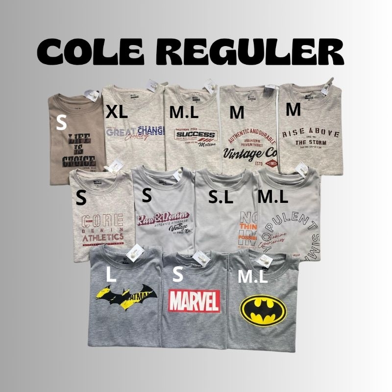 Kaos Cowok Cole Regular Size S-XL