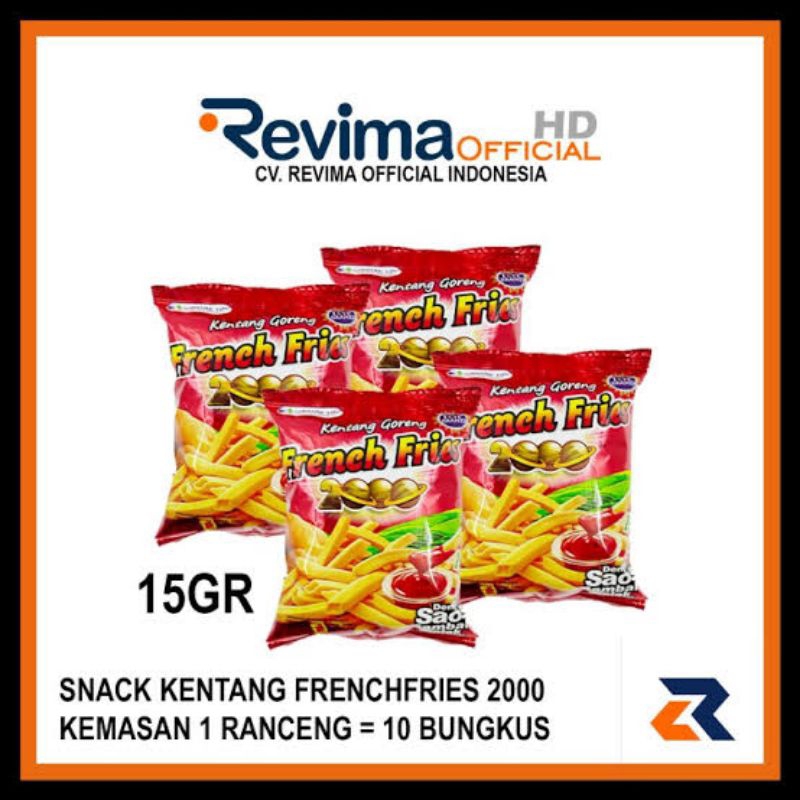 

SNACK FRENCH FRIES 2RB 1 RENCENG ISI 10 BKS