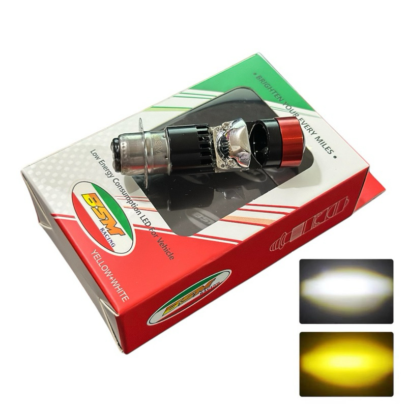 Lampu LED Laser socket H6 Bluelens Super terang nyala Putih Kuning