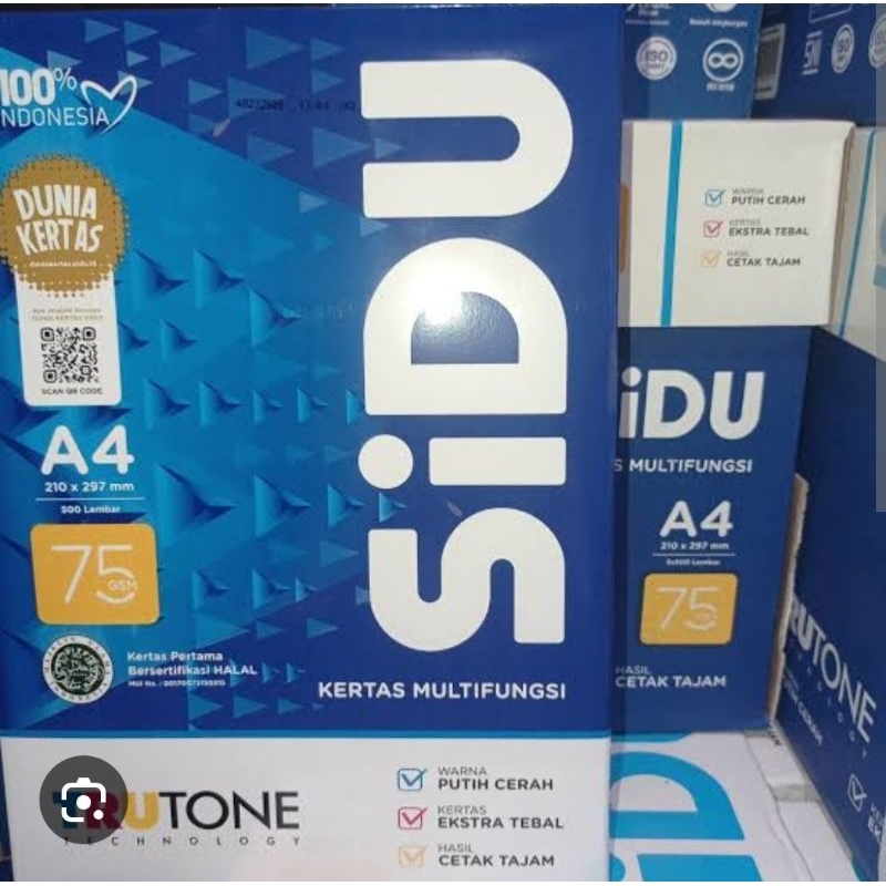 

kertas hvs sidu A4 75gram ecer 10 lembar 50 lembar