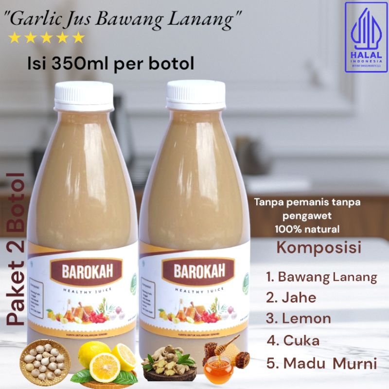 

Garlic Jus Bawang Lanang Asli Segar Berkualitas 100% Original Paket 2 Botol Isi @ 350ml Per Kemasan