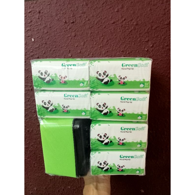 (PAKET HEMAT 6PC FREE TEMPAT KOTAK TISU) GREENSOFT TOP UP 130 SHEETS