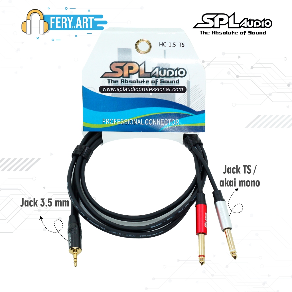 Jack HP ke Mixer SPL Audio 3.5 mm Ke Akai Mono