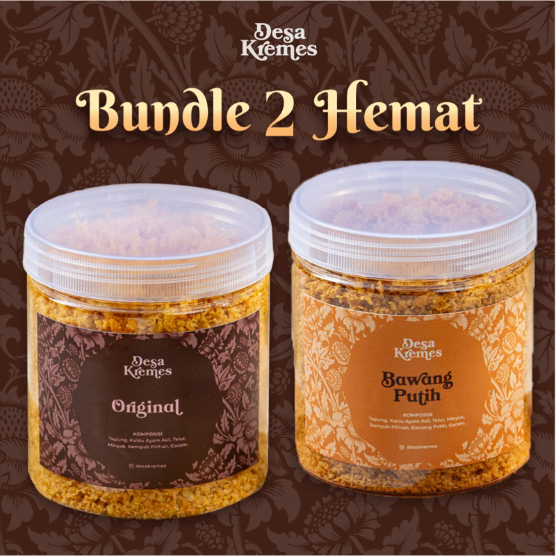 

DESA KREMES - BUNDLE 2 Kremes Ayam Original & Bawang Putih