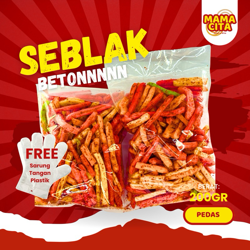 

Seblak Beton Pedas Seuhah 200GR + FREE Sarung Tangan Plastik #LangsungNyemil