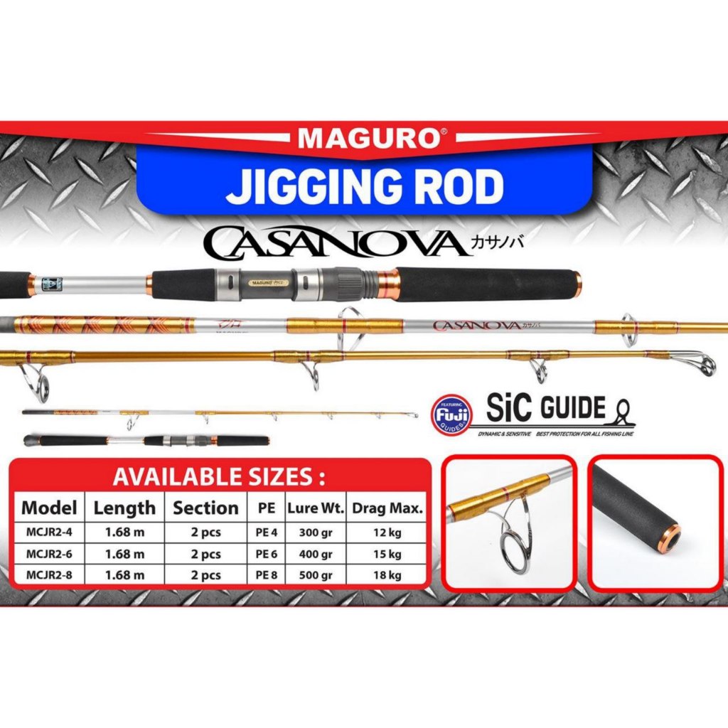 Joran Spinning Maguro Jigging Casanova PE 4 | PE 6 | PE 8 | JIGGING ROD | JORAN LAUT | FUJI SIC