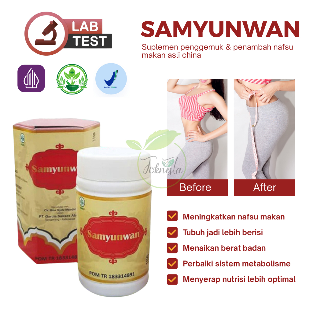 Samyunwan Herbal Cina Original Asli Obat Gemuk Penambah Berat Badan