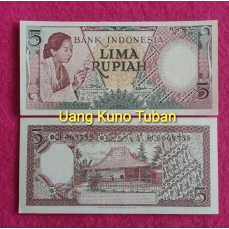 5 rupiah seri pekerja tahun 1958