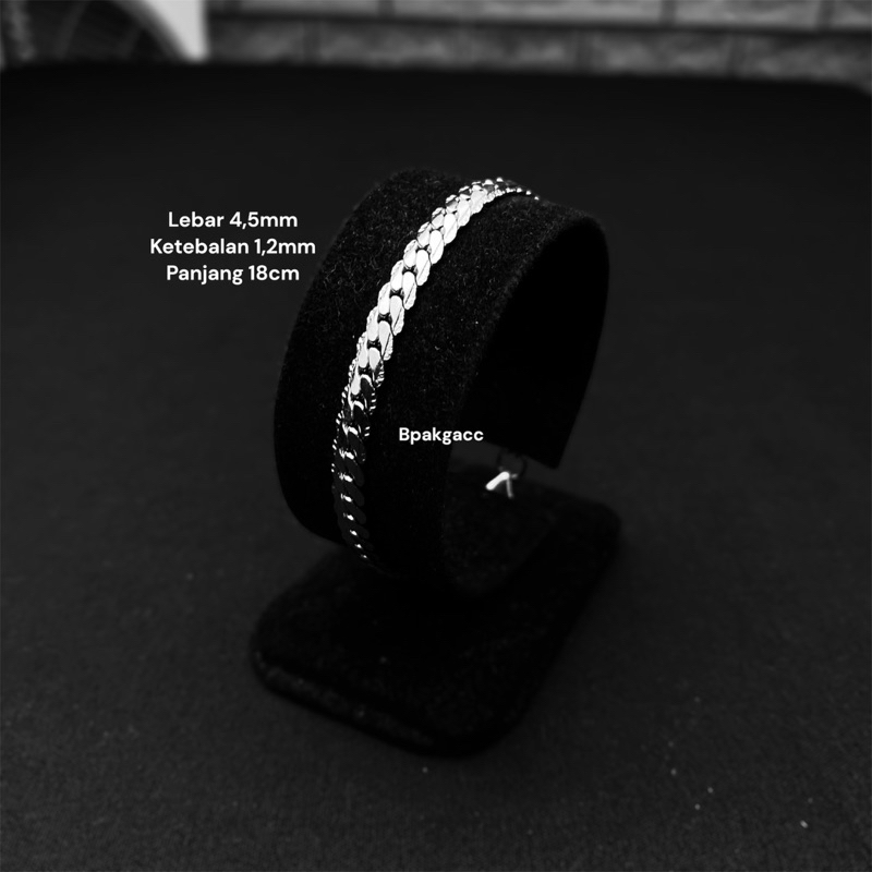 Gelang tangan rantai sisik naga titanium anti karat - Gelang titanium pria - Gelang titanium wanita