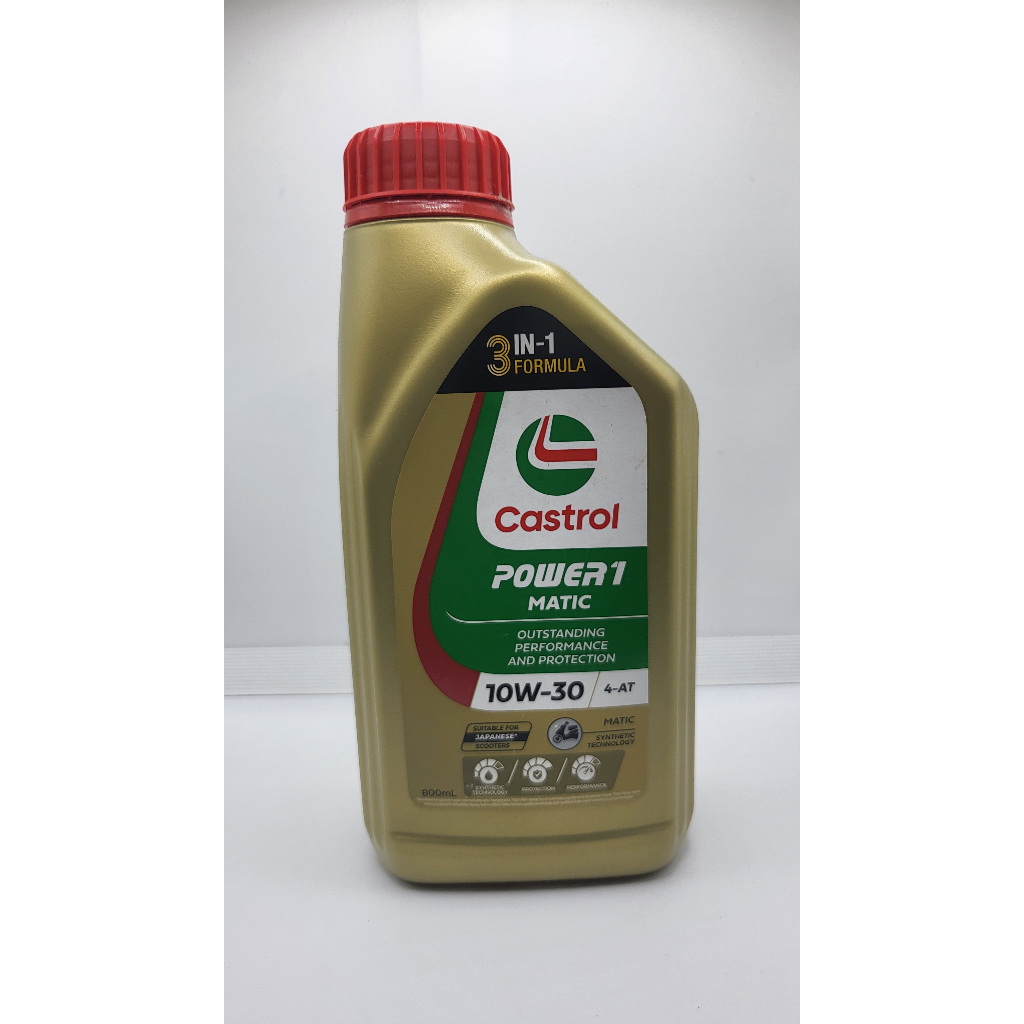 OLI CASTROL POWER 1 MATIC SAE 10W-30 800 ML ORIGINAL / OLI CASTROL MOTOR MATIC