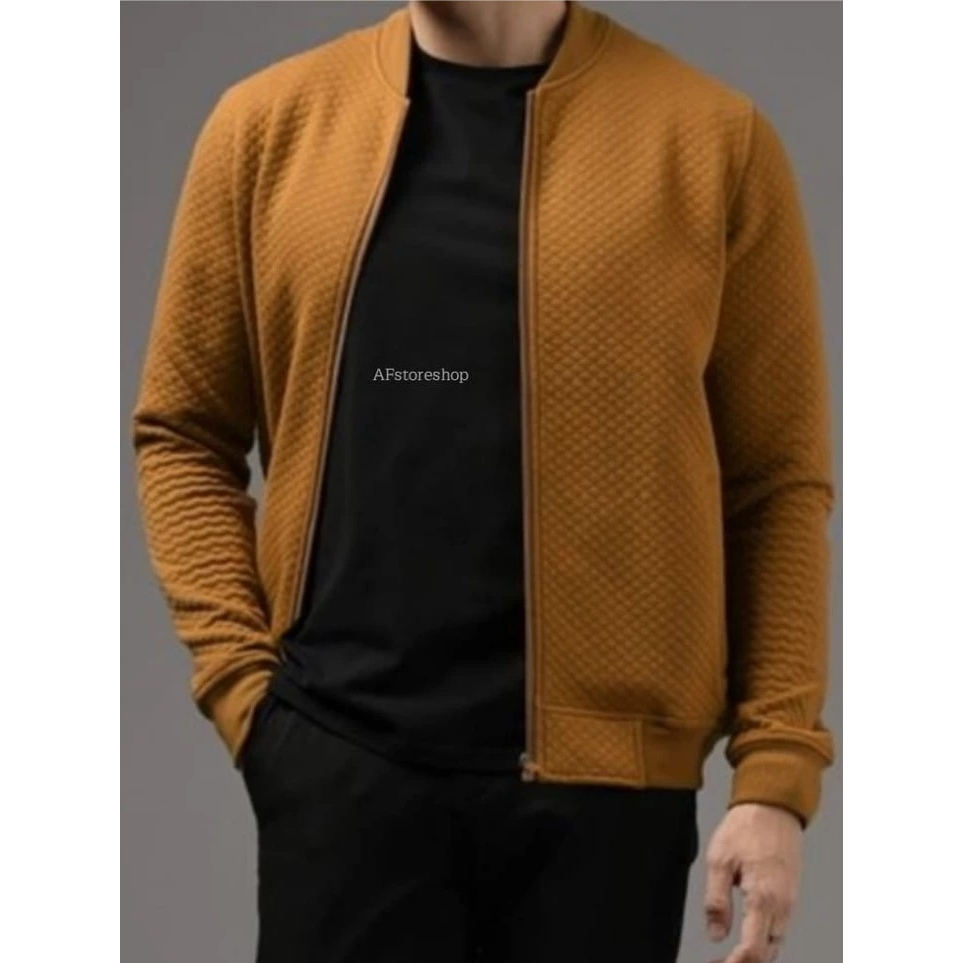 Comfy Diamond Jacket Bomber Pria Ukuran M, L, XL, XXL