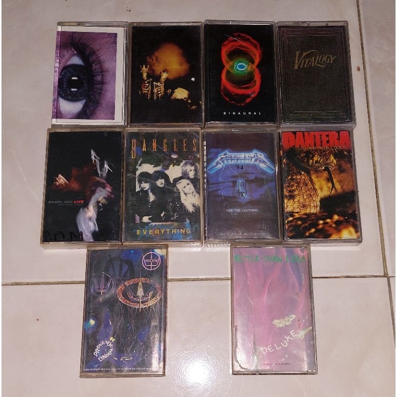 kaset pita PEARL JAM-No Code / PEARL JAM-Riot Act / PEARL JAM-Binaural / PEARL JAM-Vitalogy / PEARL 