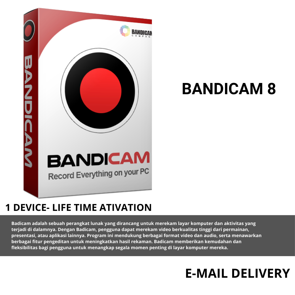 Bandicam Full Version – Rekam Layar & Gameplay Tanpa Batas