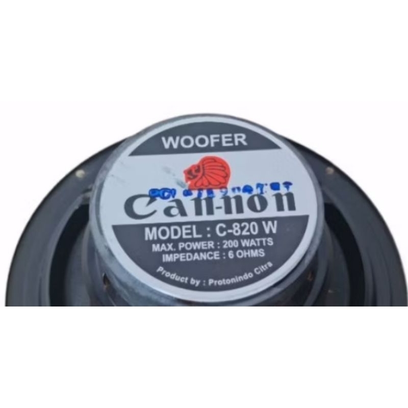 Speaker Woofer Canon 8 Inch 200 watt