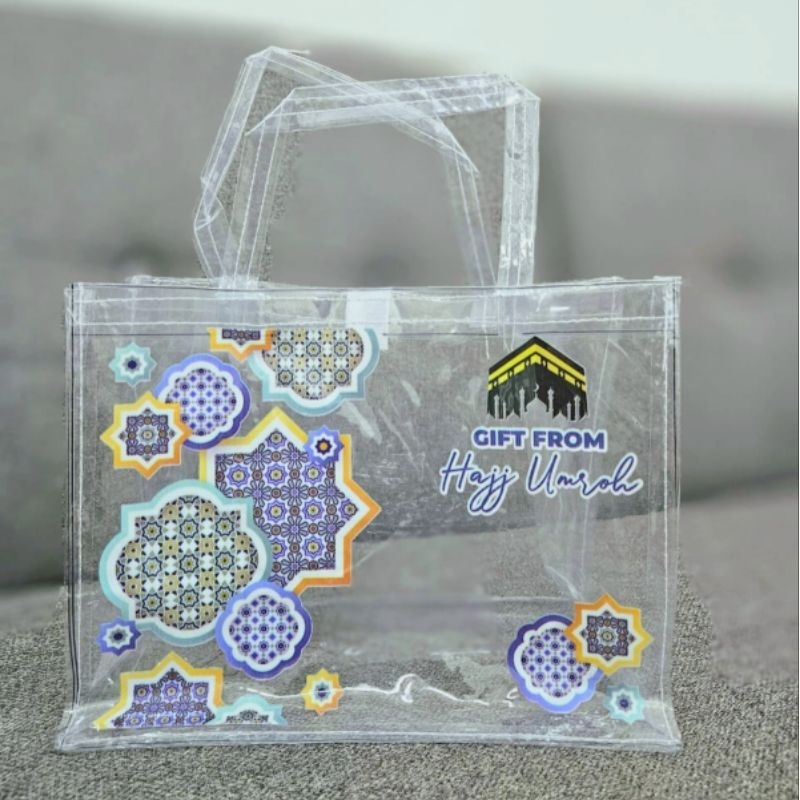 

Tas Oleh Oleh Haji & Umroh Bahan Mika Transparan