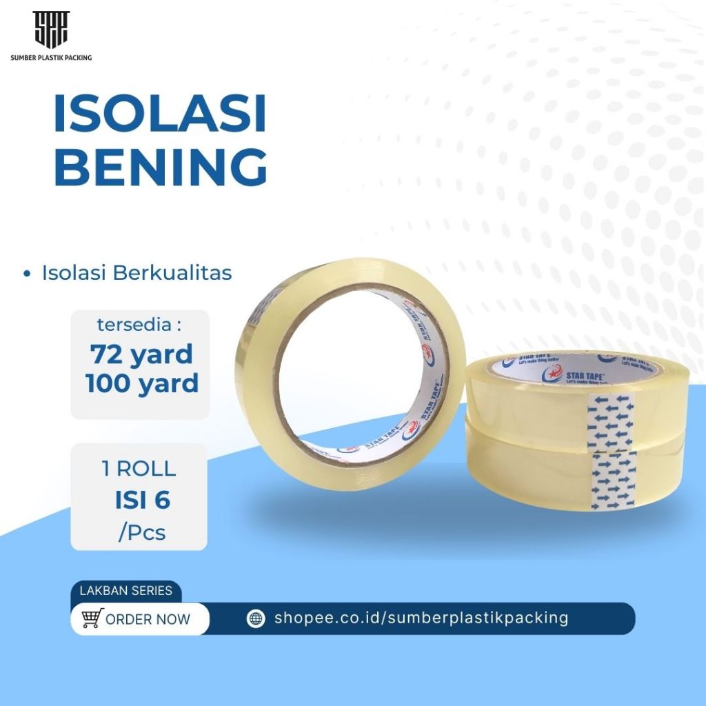 

ISOLASI BENING SOLASI BENING SOLATIP BENING 1 INCH 100 YARD 72 YARD ASLI