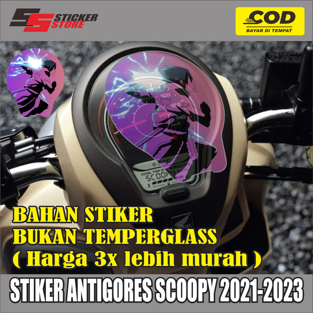 Stiker antigores anime speedometer scoopy new 2021-2023