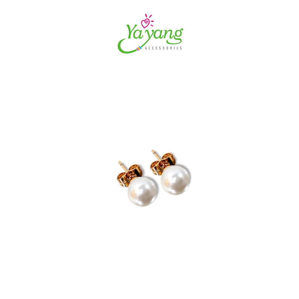 YAYANG x XUPING Anting Bandul Giwang Mutiara Bunga Mata Ring Silver - Anting Elegan - GAA