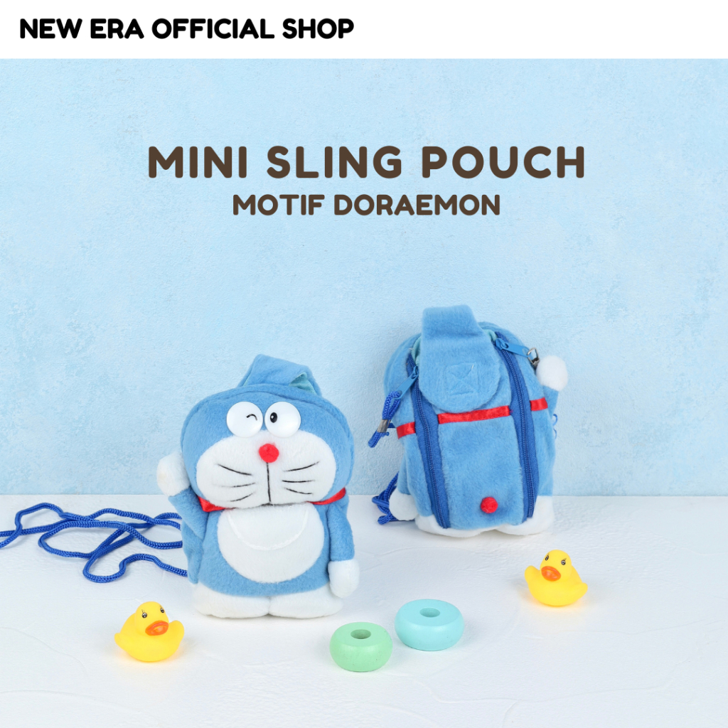 New Era Official Doraemon Mini Sling Pouch – Cuteness Overload, Must-Have Item