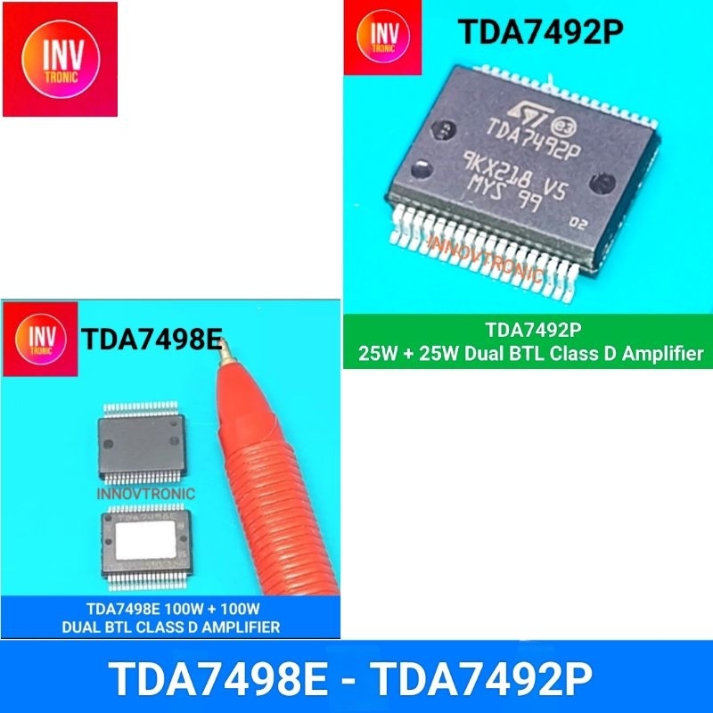 TDA7492P TDA7498ETR 100W + 100W Dual BTL Class D Audio Amplifier TDA 7498E TDA 7492P