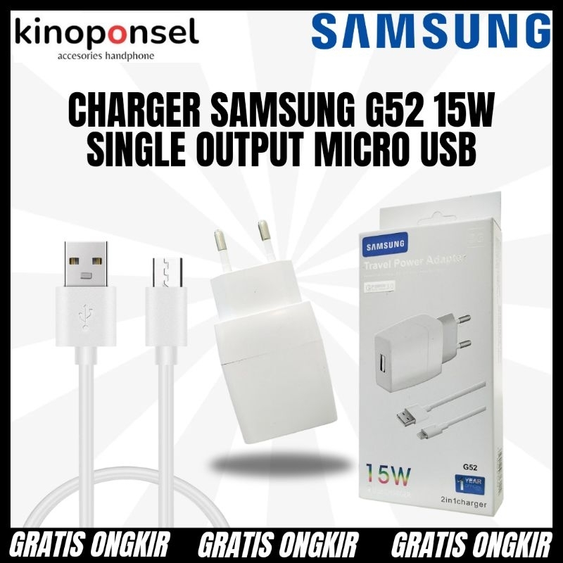 Charger Hp 1Set SAMSUNG G52 15W Single USB Port Micro USB | Travel Charger Original Micro USB Fast C