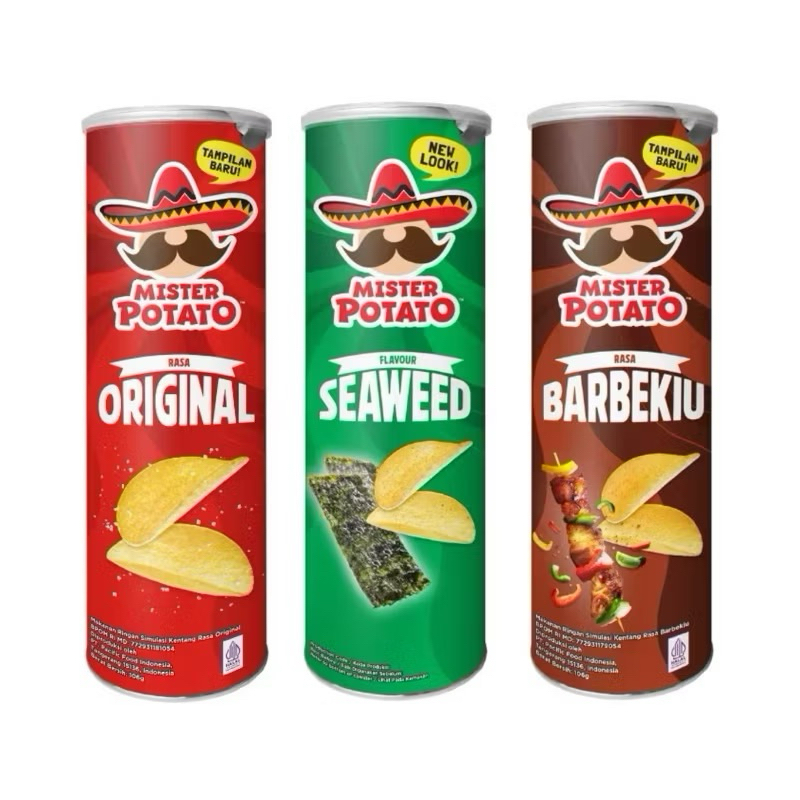 

Mister Potato Keripik Kentang All Varian Kemasan Kaleng 106 Gram