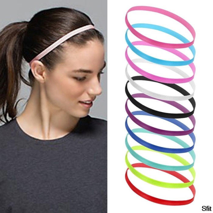 Bandana Headband Lari Pria wanita Sport Head Band Sweat Head Bandana Wanita Ikat Kepala Olahraga