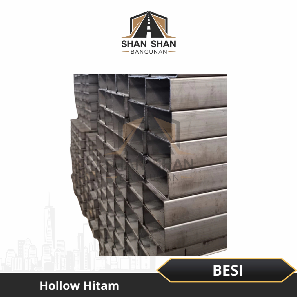 Besi Hollow Kotak Hitam 40x60 Tebal 1.4 MM & 2 MM Panjang 6 Meter