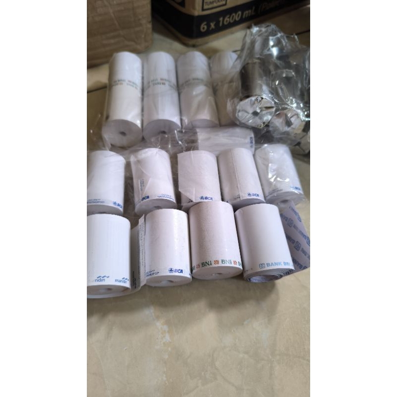 

Kertas struk thermal logo BRI bolak-balik/Mandiri bolak-balik/BCA/BNI/ kertas struk bank BRI coreless uk 58x30