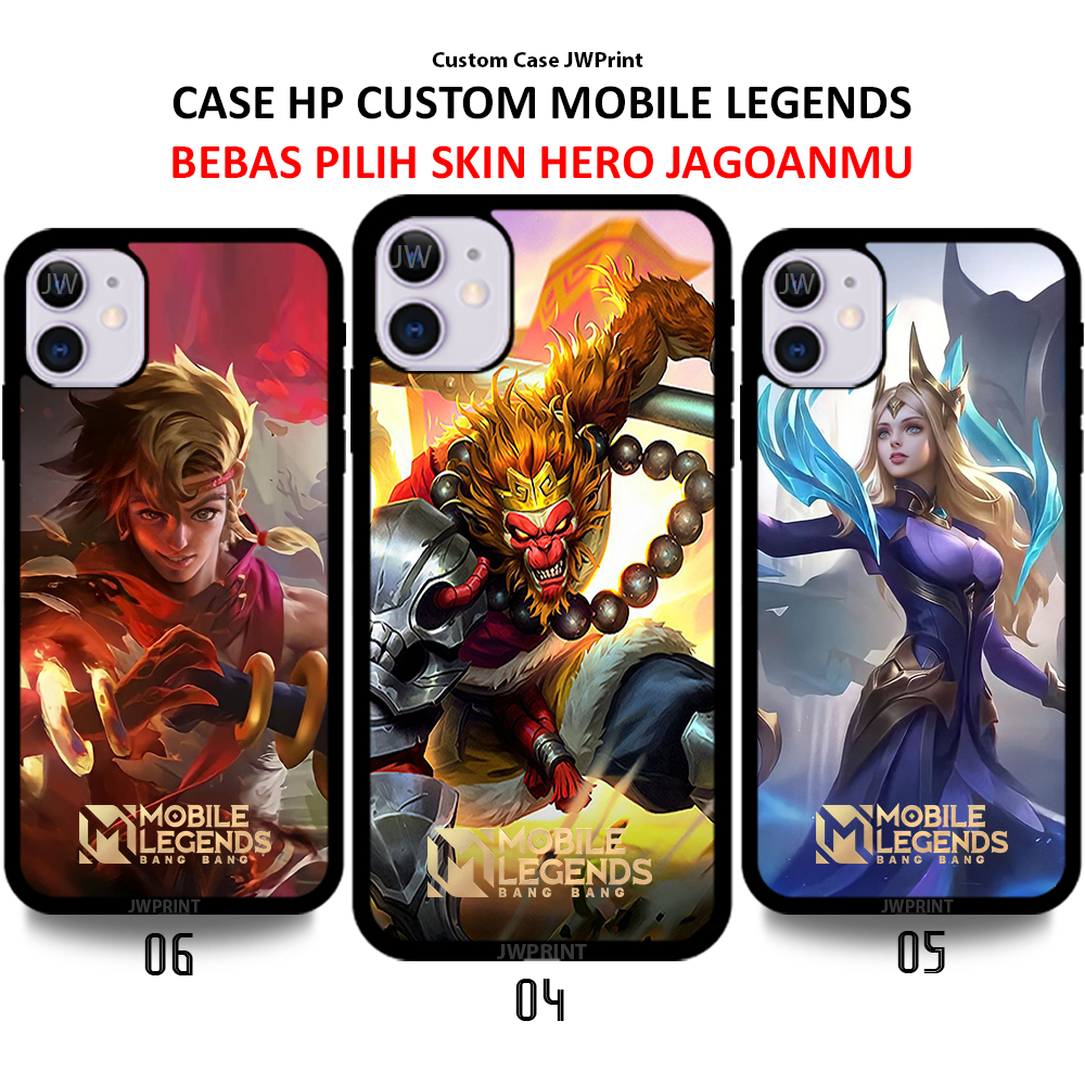 JWPrint Case Hp Casing Custom Skin Mobile Legend Tipe Oppo Vivo Iphone Samsung Redmi Xiaomi Realme