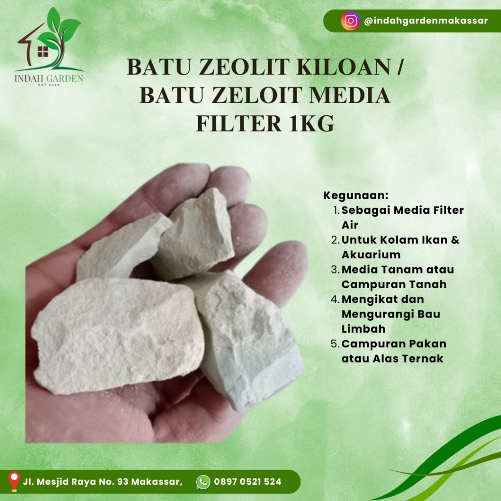 Batu Zeolit Kiloan / Batu Zeloit Media Filter 1kg