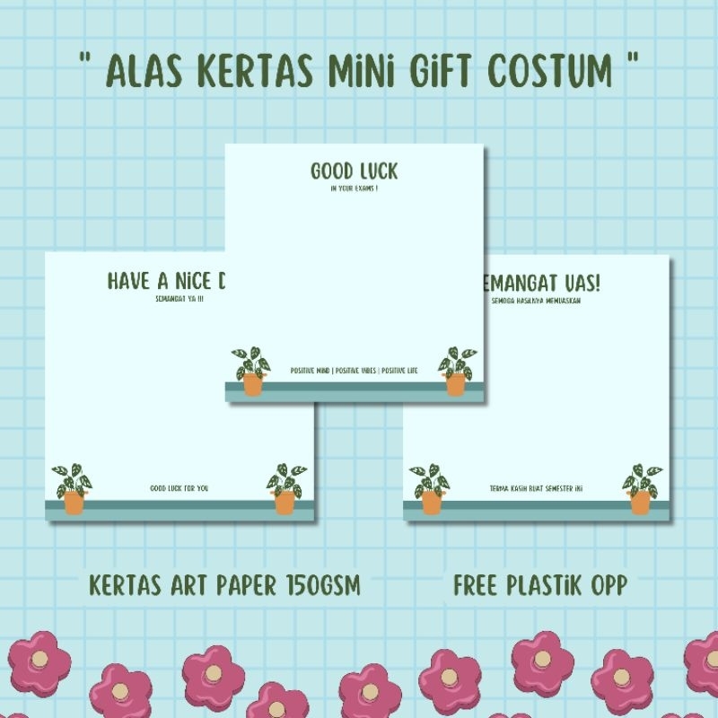 

( Vol2 ) Kertas Mini Gift + Plastik | Alas Packaging | Mini Gift Costum | Costum Biru