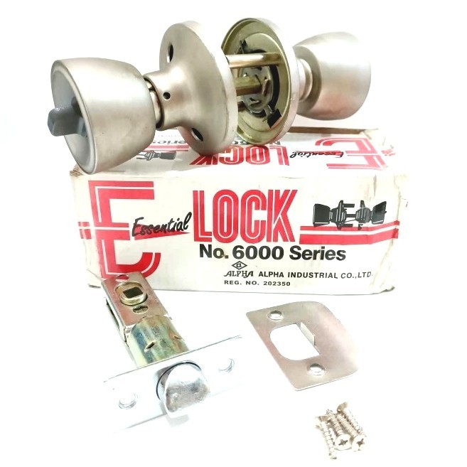 Kunci WC Bulat Alpha - Kunci Pintu Toilet Kamar Mandi - Kunci Pintu Indikator