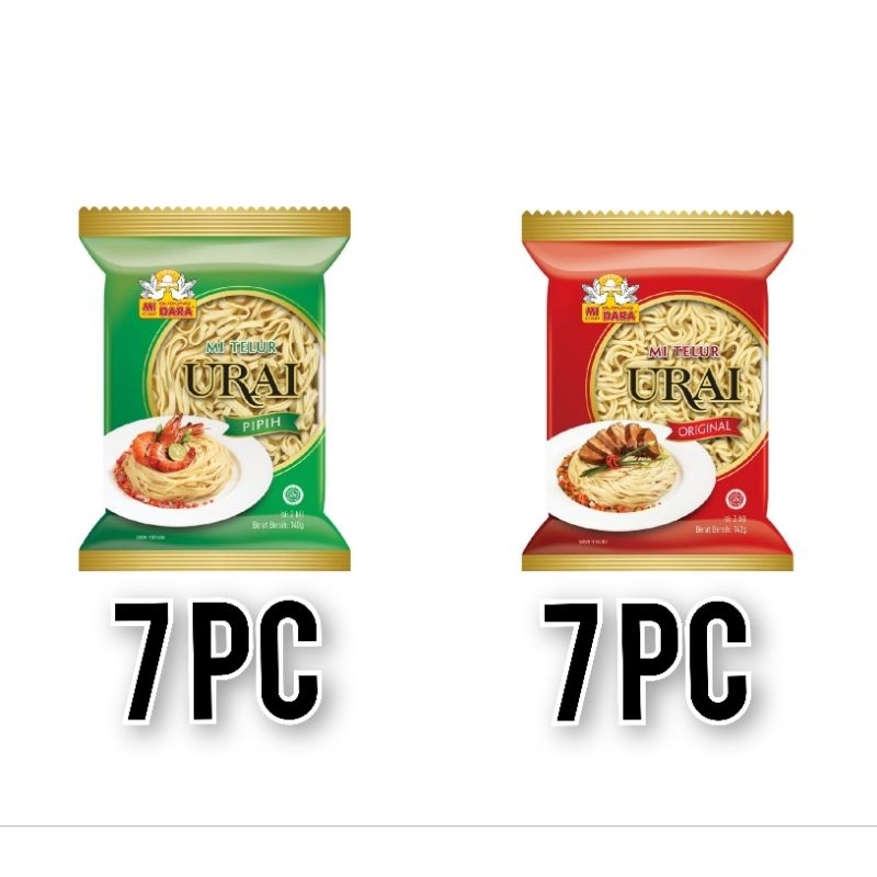 

Mie urai original dan pipih cap mi burung dara paket 7pc