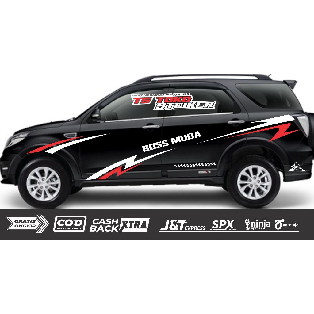 stciker mobil list samping variasi body mobil toyota rush lama terios unevesal erios lama rush bisa 